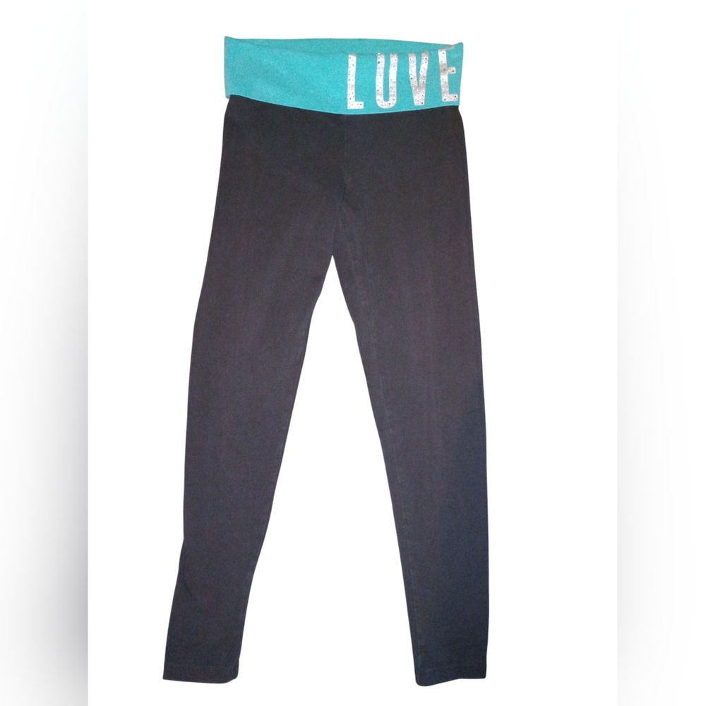 PINK Victoria Secret  Fold over Yoga Rhinestone Leggings 💜